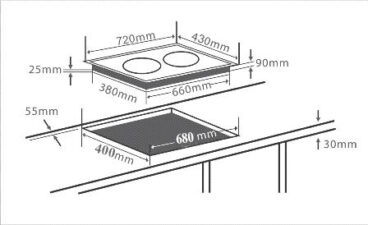 Cách lắp đặt bếp từ Chefs EH-DIH321