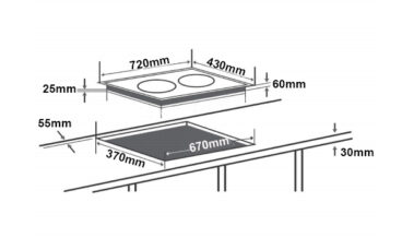 Cách lắp đặt bếp từ Chefs EH-DIH668