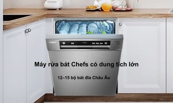 Máy rửa bát Chefs vận hành êm ái, độ ồn thấp (2)