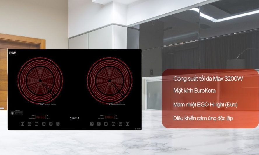 Bếp hồng ngoại đôi Chefs EH-DHL321