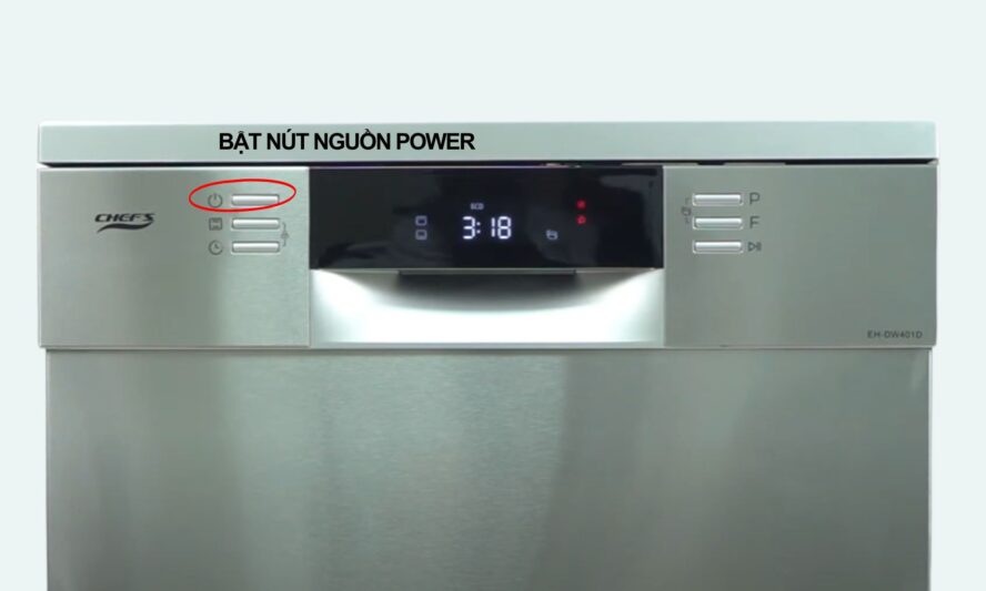 Bước 1_ Bật nút nguồn POWER