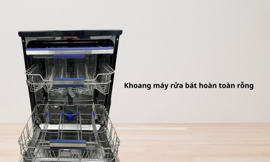 Cách vệ sinh máy rửa bát Chefs sạch sẽ, khử mùi hôi hiệu quả tại nhà 9 Bước 1_ Đảm bảo khoang máy rửa bát hoàn toàn rỗng (không có bát đĩa hoặc đồ dùng nào bên trong)