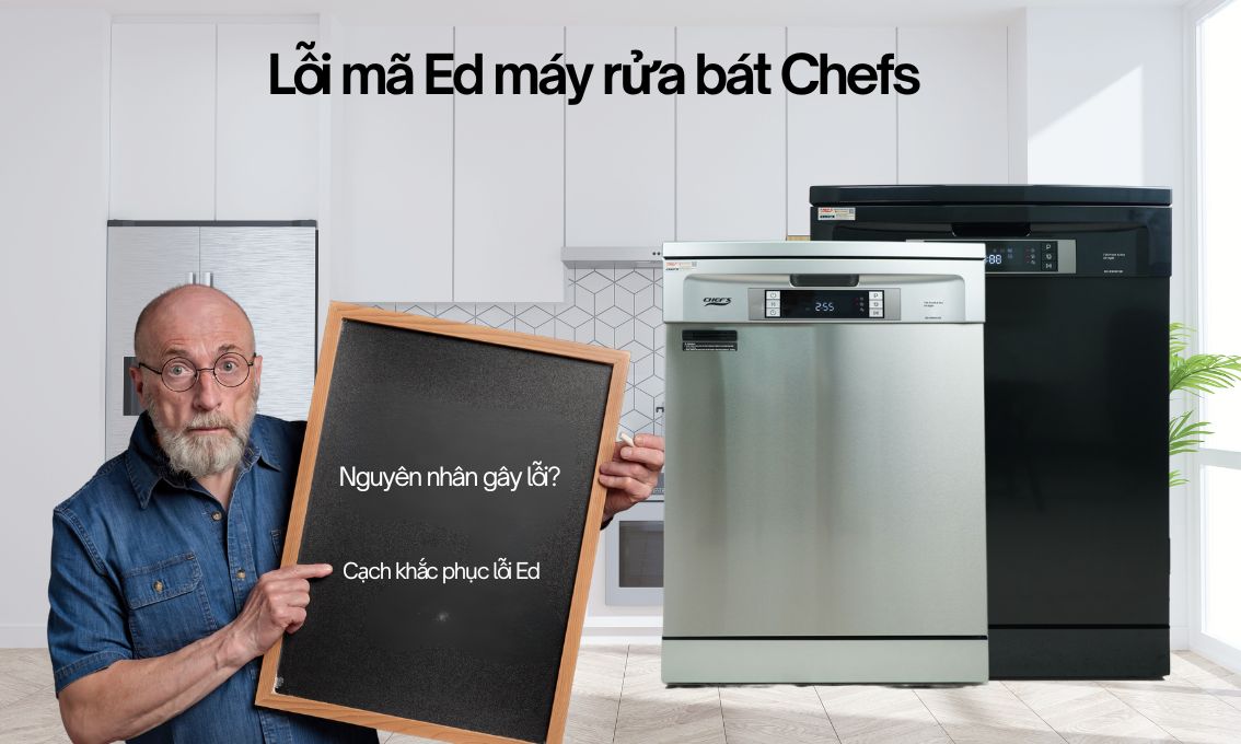 Lỗi mã Ed máy rửa bát Chefs