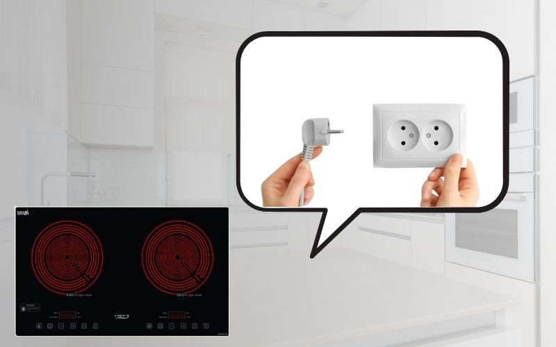 Bước 1_ Cắm điện và kiểm tra bếp