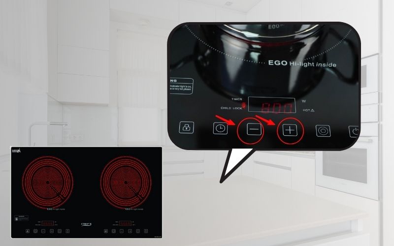 Bước 4_ Chọn mức nhiệt hoặc công suất