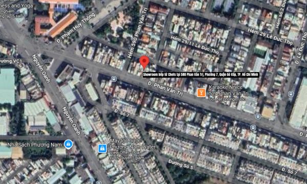 bếp từ Chefs chính hãng tại showroom tọa lạc ở 580 Phan Văn Trị, Phường 7, Quận Gò Vấp, TP. Hồ Chí Minh