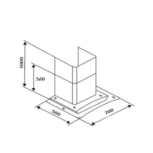 Kích thước Máy hút mùi áp tường Chefs EH-R502E7T-02